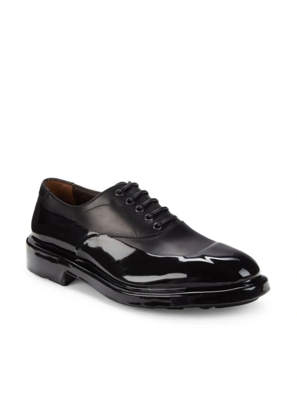 Salvatore Ferragamo Dipped Leather Oxford Shoes Size 6 EEE NEW in Box + DustBag